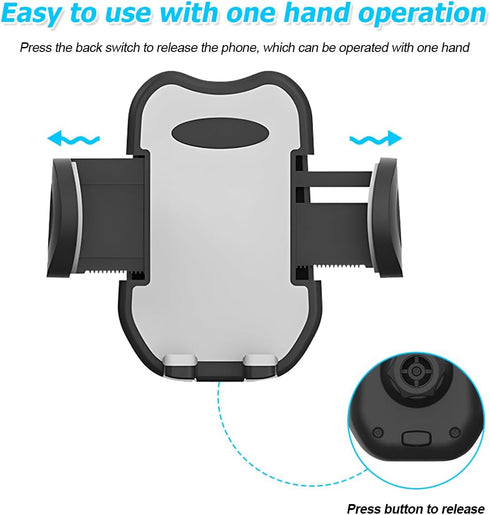Car Rear View Mirror Phone Holder, 360° Rotatable Car Phone Holder Mount with Anti-Shake Design, Multifuctional Rearview Clip Mobile Mount Holder ...