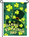 Anley Double Sided Premium Garden Flag, Happy St. Patrick's Day Green Hat with Clover Decorative Garden Flags for Home Decor - Weather Resistant &...