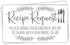 50 Bridal Shower Recipe Request Cards - Laurel and Utensil Silhouette Design - Invitation Inserts...