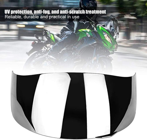 Qiilu Motorcycle Wind Helmet Lens Visor Full Face Fit For AGV K1 K3SV K5(Sliver)...