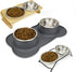 Stainless Steel Cat Bowls, Whisker Fatigue Relief Cat Food Dish, Metal Shallow Wide Large Replacement Plate for Dog and Pet, Ideal for Raised Elev...