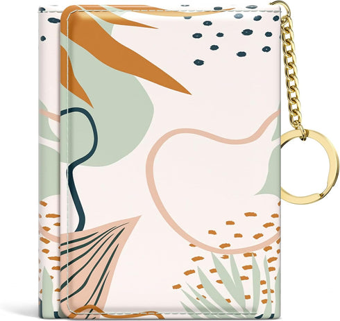 Womens Wallet, Small Slim RFID Card Wallets for Women, Trifold Leather Card Wallet Organizer, Cute Front Pocket Wallets with 7 Card Slots & ID Win...