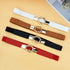 4 Pcs Women Retro Waist Belt Metal Buckle Skinny Stretchy Waist Belt for Dress (Black + Red + White + Khaki...