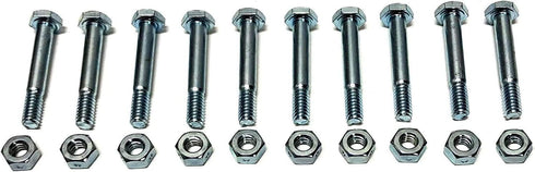 fits Shear Pins and Nuts for Ariens 532005 53200500 510016 51001600 Snow throwers(10 Pack)...