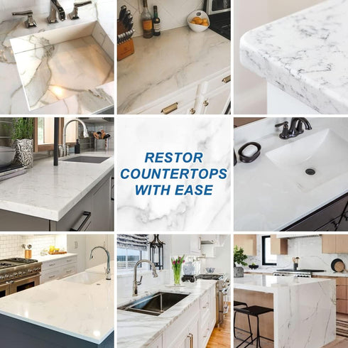 Quartz Countertop Chip Repair Kit. Marble and Granite Repair Kit.(Transparent) - Quickly Repair Countertop Chips and Cracks & Scratches. for Quart...