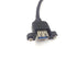 Panel- Mount USB 3.0 Extension Cable, Haokiang 1 ft/30cm 90 Degree Right Angle USB 3.0 Type A Male to Type A Female with Screw Hole Panel Mount Ad...