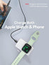LVFAN Portable Charger for Apple Watch, 4000mAh iWatch Charger Power Bank Wireless Battery Pack Magnetic Travel Smart Watch Charger for Apple Watc...