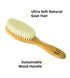 Baby Hair Brush and Baby Comb Set for Newborn, Boy and Girl - Wooden Baby Brush w/Soft Goat Bristles for Cradle Cap - Infant, Toddler Hair Brush, ...