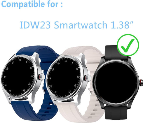 Screen Protector Compatible for TOOBUR IDW23 Smartwatch (3 Pack) 9H Tempered Glass Film Clear...