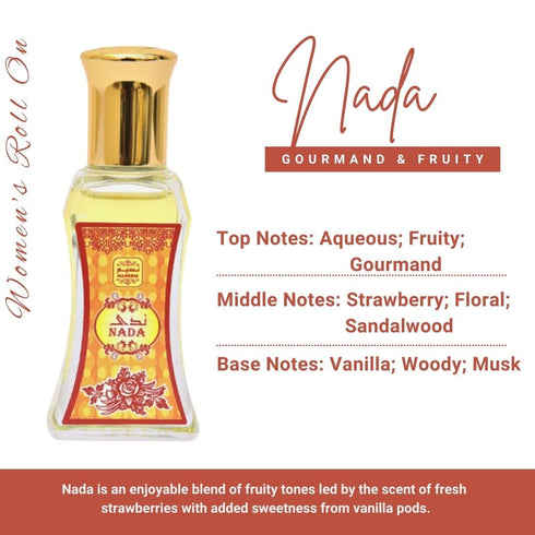 Naseem Nada Roll on Perfume, Pheromone Perfume - Arabian Perfume for Women Gourmand Fruity Perfume - Alcohol Free & Long Lasting Travel size perfu...