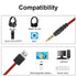 USB to 3.5mm Charging Cable Compatible with Beats by Dre, Studio, Solo Wireless Headphones, for MP3, iPod Shuffle, Speakers, Voice Recorder, 3.3ft...
