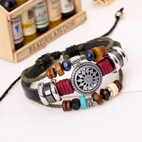 Women Lady Bohemia Wind Beaded Multilayer Hand Woven Bracelet Jewelry...