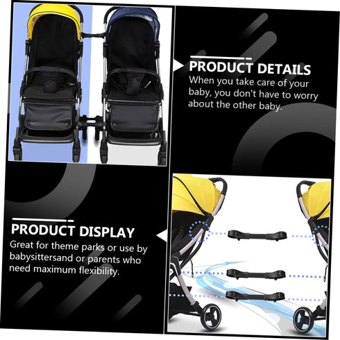 3pcs Stroller Connector for Twins Dual Stroller Connectors for Maximum Flexibility Theme Parks and Travel...