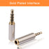 2.5mm to 3.5mm Adapter and 3.5mm to 2.5mm Adapter, Gold Plated Jack Stereo Full Metal Connector Converter for Smartphones, Headphone, Mic, Tablets...