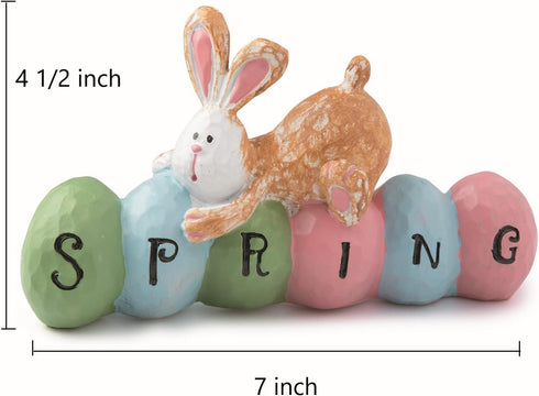 Fun Express Spring Bunny Tabletopper Easter Decorations - Hand Painted - Farmhouse Home Decor...