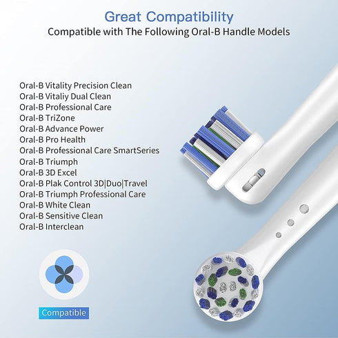 Replacement Toothbrush Heads for Oral B Braun, 12 Pack Professional Electric Toothbrush Heads, Precision Clean Brush Heads Refill Compatible with ...