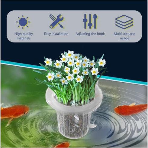 6Pcs Acrylic Aquarium Plant Holder Top of Tank Aquatic Plant Cups Aquarium Plant Pot Fish Tank Plant Basket Aquarium Planter Cups for Aquarium Dec...