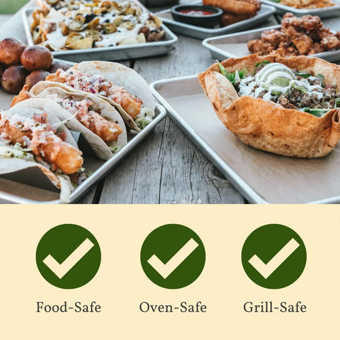 Pack of 4 - Stainless Steel Taco Holder Stand - Truck Tray Style - Each Rack Holds Up to 3 Tacos - Oven, Grill & Dishwasher Safe - Size 8" x 4" x ...