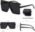 GRFISIA Square Oversized Sunglasses for Women Men Flat Top Fashion Shades...