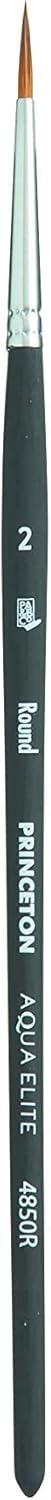 Princeton Aqua Elite Paintbrush, Size 2, Matte Black...