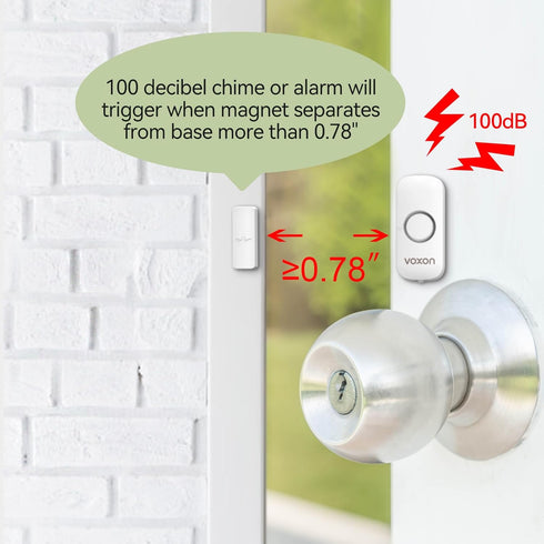Window Alarm Door Alarms for Kids Safety, VOXON Wireless Door Alarm for Home Security Personal Security Window Alarms Sensor Burglar Door Alarm fo...