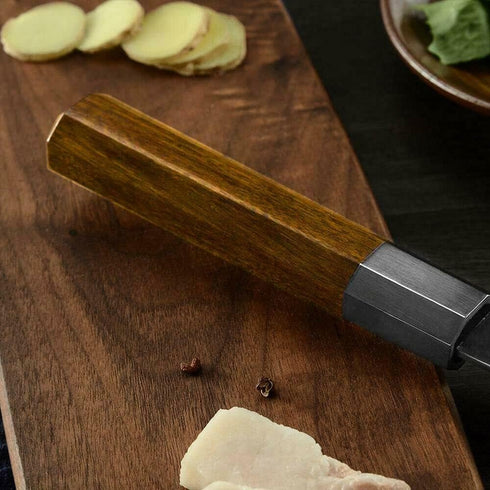 1PC Japanese-style Kitchen Knife Handle Octagonal Handles Safflower Knives Material...