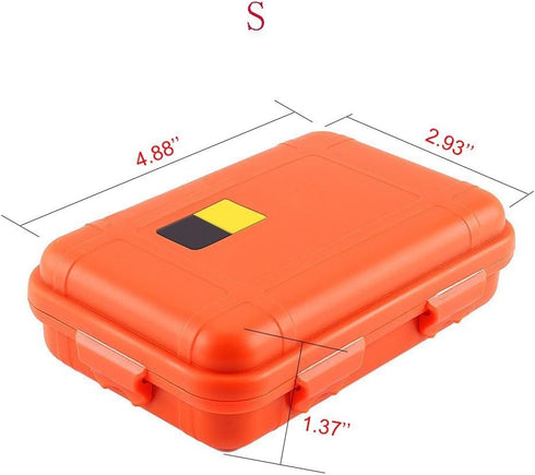 Outdoor Waterproof Shockproof Box, Plastic Tool Box Enclosure Airtight Survival Case Container Storage Travel Sealed Containers Carry Box for Camp...