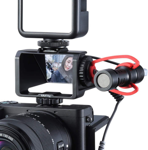 UURig Vlog Selfie Flip Screen for Mirrorless Camera for Sony A7R3 A7III A7II A6000/A6300/A6500 Cold Shoe Bracket Microphone Mount for Fujifilm XT3...