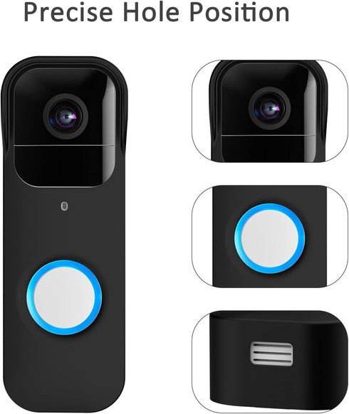 LEFXMOPHY Camera Cases Compatible with Blink Video Doorbell Cover Black Silicone Waterproof Protetive Skin...