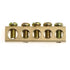5pcs Electrical Wire Screw Terminal Ground Brass Grounding Bars 5 Positions Terminal Ground Bar, Yellow...