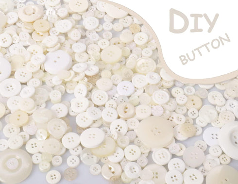 650 Pcs Buttons Round Resin Buttons 2 and 4 Holes Assorted Buttons for Sewing Crafts DIY Projects Button Painting Craft Buttons (White)...
