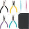 Alfie Home - Ellery 4 Pieces Pliers and 2 Pieces Tweezers Jewelry Tools Kit Set with Case, for Jewelry Beading DIY Repair Making Accessories Suppl...
