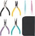 Alfie Home - Ellery 4 Pieces Pliers and 2 Pieces Tweezers Jewelry Tools Kit Set with Case, for Jewelry Beading DIY Repair Making Accessories Suppl...