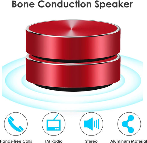 Bone Conduction Speaker Bluetooth Turn Anythin into Speaker Small Humbird Speaker Stereo Sound Bone Conducting True Wireless Speakers Sound Box (R...