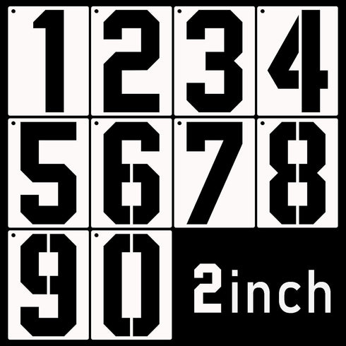 DXCYZ 2 Inch Large Number Stencils Kit 0-9 Address Number Stencils, 10PCS Reusable Plastic Painting Number Templates for Mailbox Signs, Door, Cars...