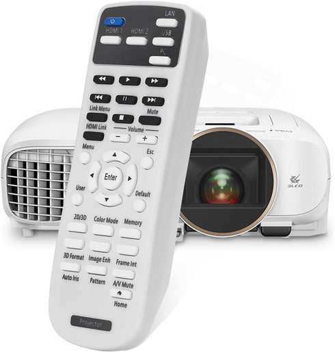 Projector Remote Control 2181830 for Epson Home Cinema 2100 2150, EH-TW5400 EH-TW5600 EH-TW5650 H850B H850C H851A H851B H851C H852A H852B H852C Pr...