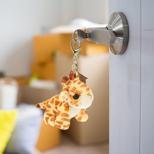 Toyvian Giraffe Keychains Plush Animals Keyring Stuffed Pet Animals Keychain Charm Handbag Pendant for Bag Purse Wallet...