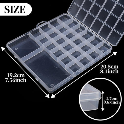 26 grids bead organizer box (1.7cm thick), Arts DIY Crafts Jewelry organizers and storage box, Dividers plastic bead storage box, craft storage fo...