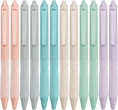 Linbsunne Ballpoint Pens Medium Point 1mm Black Pen with Super Soft Grip Ball Point Pen for Men Women Retractable Pens (12-pack)...