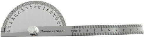 Stainless Steel 180 Degree Protractor Angle Finder Arm Rotary Measuring Ruler 10cm...