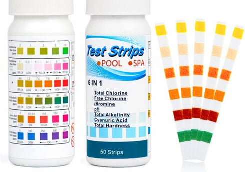 6-in-1 Pool & Spa Test Strips - Ideal for Pools, Hot Tubs and Spas - Easy to Read - 50 Pack...