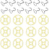 24 Pcs Car Seat Cover Plum Plate Metal Hook - 12Pcs Plastic Car Seat Covers Chucks + 12Pcs Metal Hook Locking Clip Plastic Card Fixing Buckle, Fas...