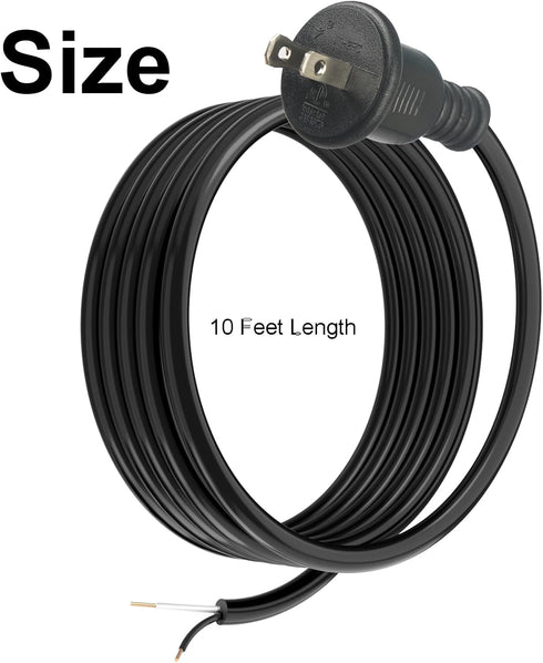 33007298 Power Cord 10FT for DeWalt DW100 DW101 DW120K D26453 DW130 DW236 DW400 etc Drill Shearer Polisher Electric Tools Replacemnt Cord 2 Wire 1...