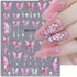 5D Aurora Butterfly Nail Stickers for Women Cartoon Butterfly Nail Art Stickers for Nail Designs Embossed Butterfly Stickers for Nails Design Rose...
