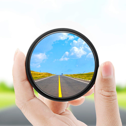 Blind Spot Mirror, 2" Round HD Glass Mirrors Convex Rear View Mirror with Wide Angle Adjustable Stick for Motorcycle ATV Car SUV and Trucks, 2PCS...