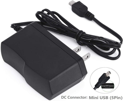 DC 5V Mini USB Cable AC DC Adapter Mini 5 Pin Charger for Portable Hard Disk,MP3,MP4,Camera,Tablet,Card Reader,Hub,DVR(NOT for Cell Phone),Black...