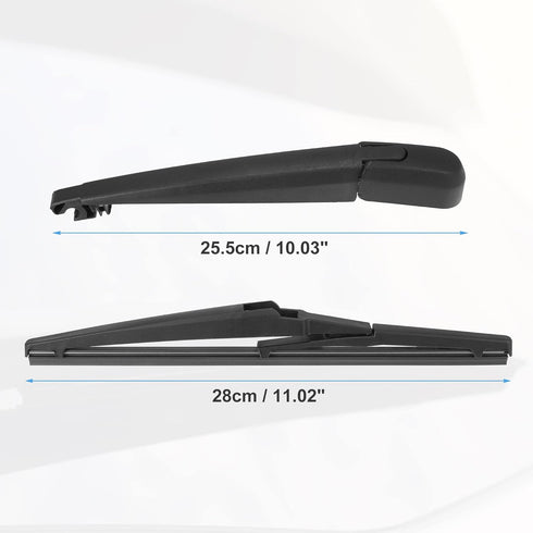 ACROPIX Rear Windshield Wiper Blade Arm Assembly Fit for Pontiac Vibe - Pack of 2 Black...