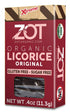 ZOT 100% Organic Licorice, Original, 0.4 Ounce (Pack of 6), Dark Brown, Black, (KKPPOA25607)...