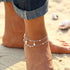 Boho Infinite Anklet Bracelets Pearl Layered Anklet Chain Silver Beach Foot Jewelry for Women...