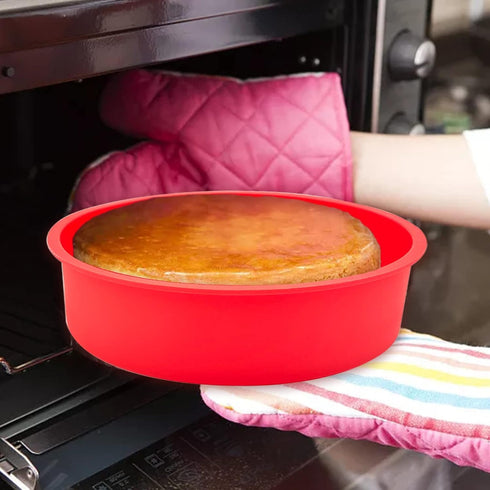 3 Pieces Silicone Cake Pans Round Silicone Molds for Baking Quick Release Bakeware Pans Kitchen Non-Stick Reusable Cake Pan for Baking Layer Cake ...